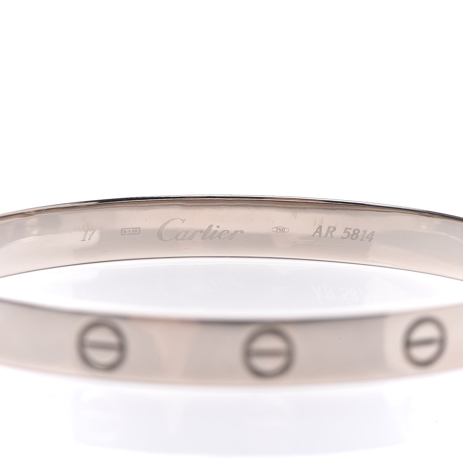 Cartier 18K White Gold LOVE Bracelet 17 4 of 7