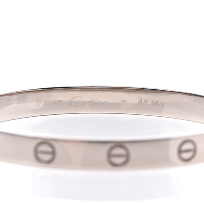 Cartier 18K White Gold LOVE Bracelet 17 4 of 7