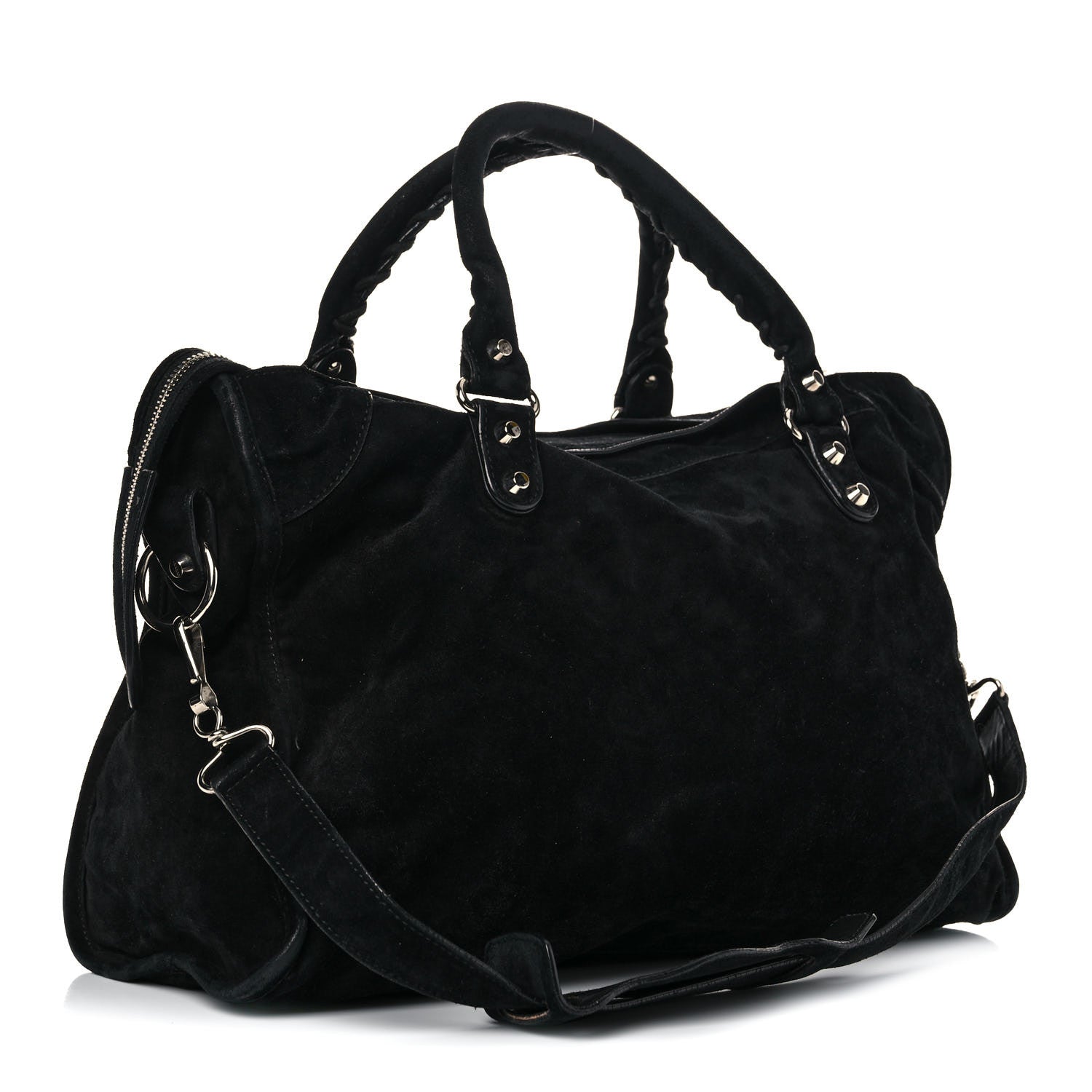 Balenciaga Baby Daim Suede Classic Silver Hardware City Black 2 of 35