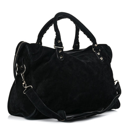 Balenciaga Baby Daim Suede Classic Silver Hardware City Black 2 of 35