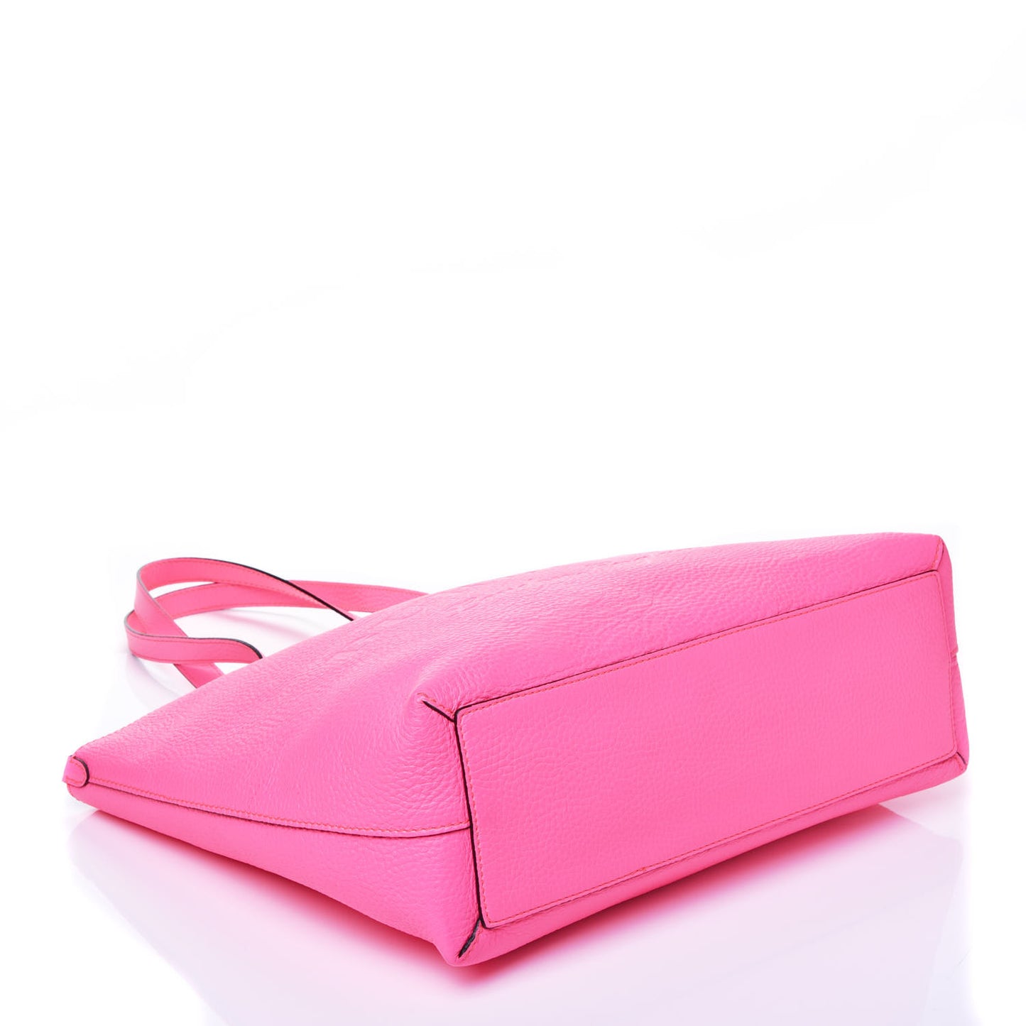 Grainy Calfskin Remington Tote Neon Pink