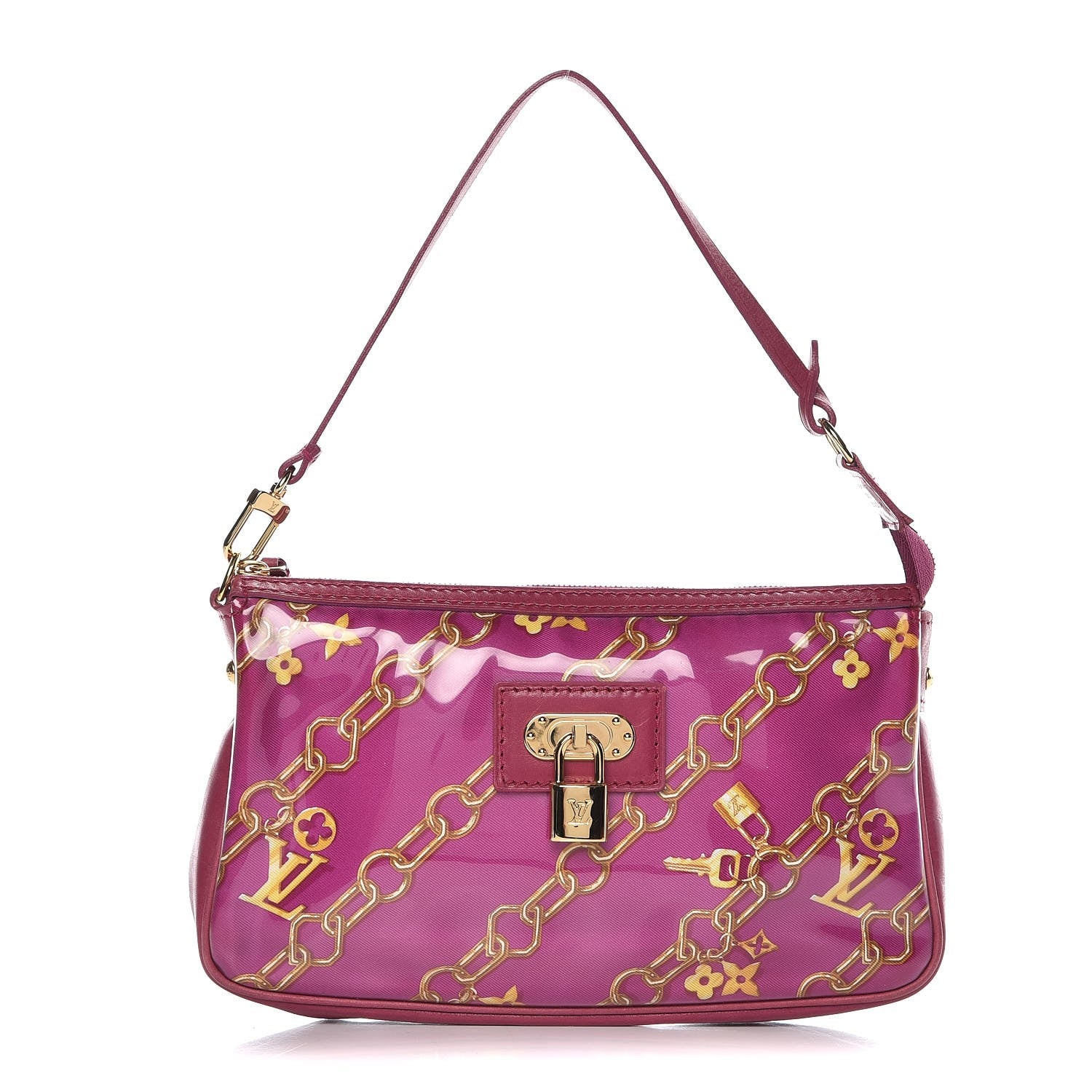 Louis Vuitton Monogram Charms Pochette Accessories Bag Fuchsia 1 of 8