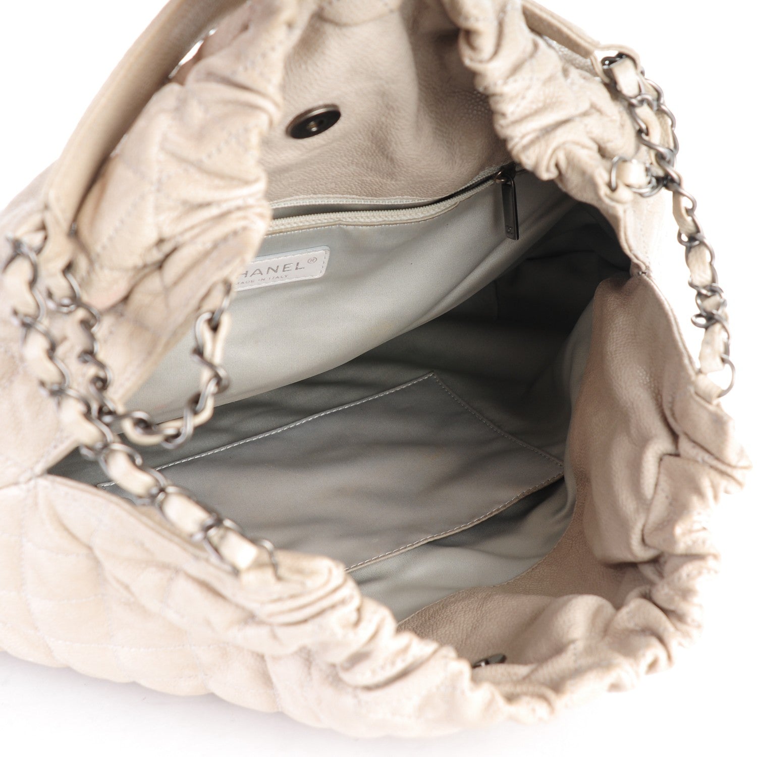 Chanel Caviar Quilted Large Elastic Tote Gray 5 of 8
