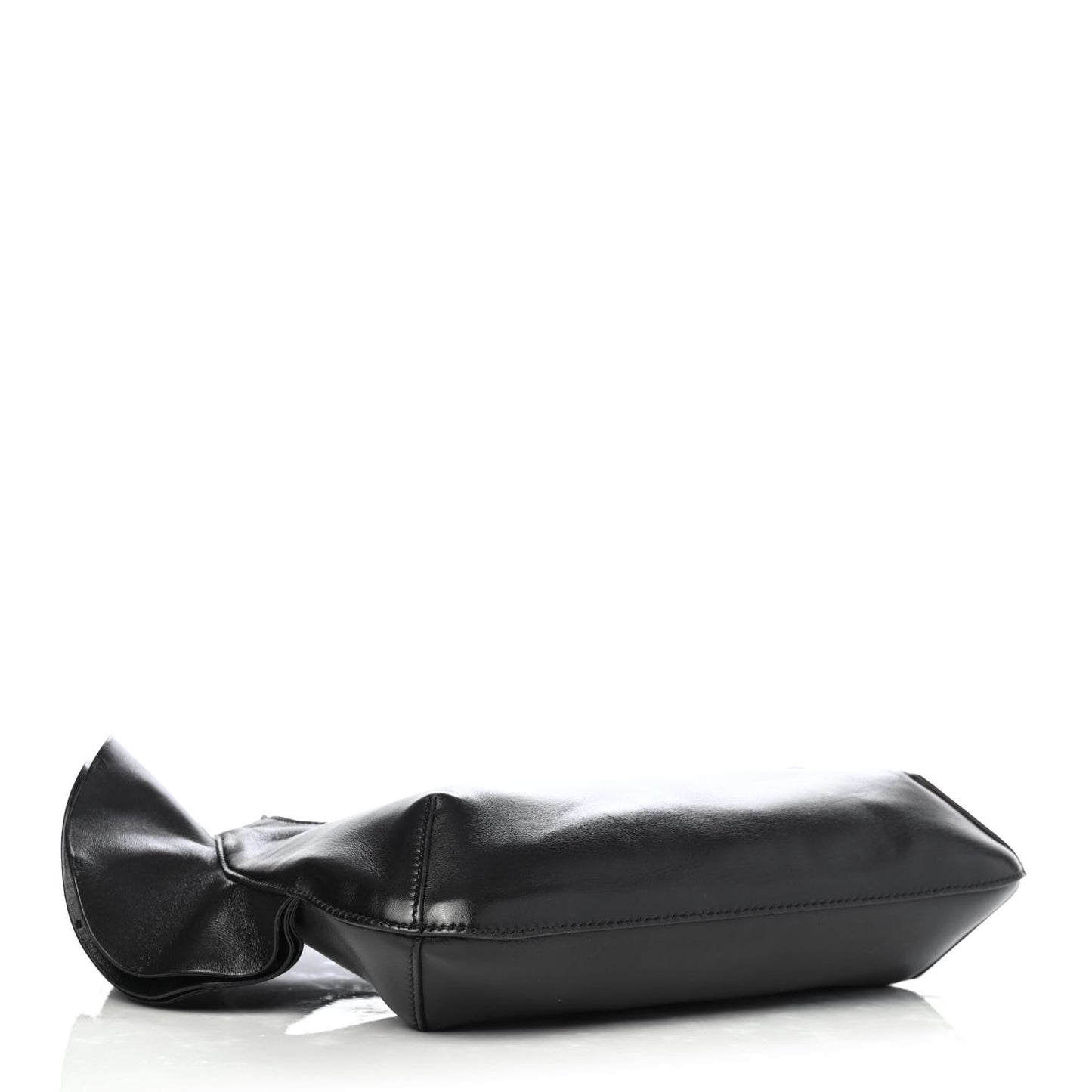 Nappa Atelier 04 Rouches Edition Small Ruffle Hobo Black