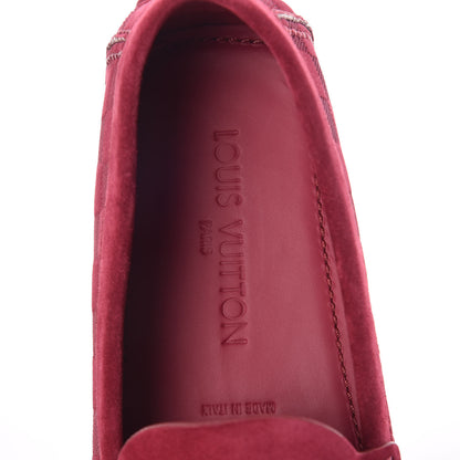 Louis Vuitton Damier Infini Mens Hockenheim Moccasin Loafers 6.5 Fuchsia 8 of 9