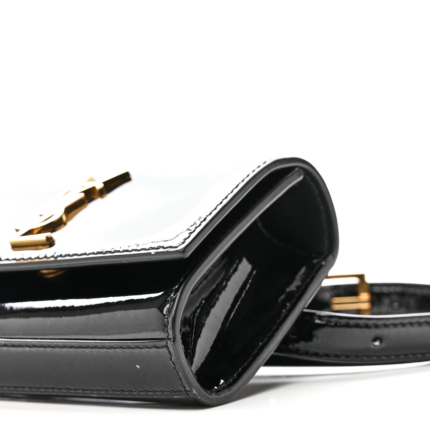 Saint Laurent Patent Monogram Kate Belt Bag Black 9 of 9