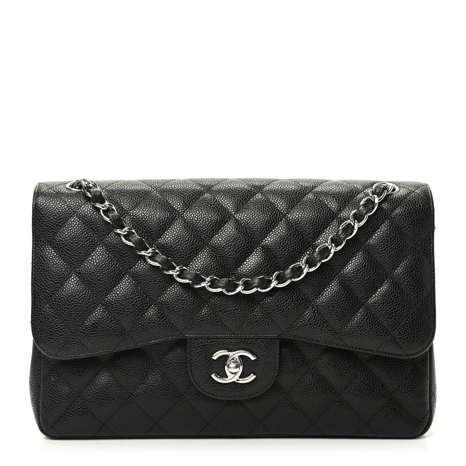 Chanel Caviar Quilted Jumbo Double Flap Black 1 of 9