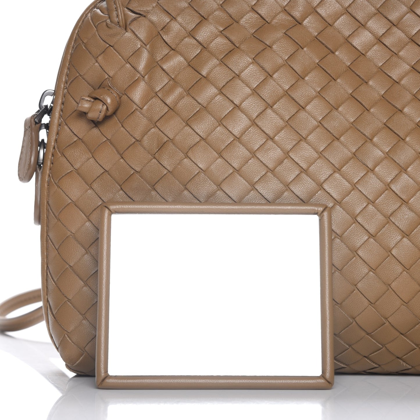 Nappa Intrecciato Pillow Crossbody Messenger Camel