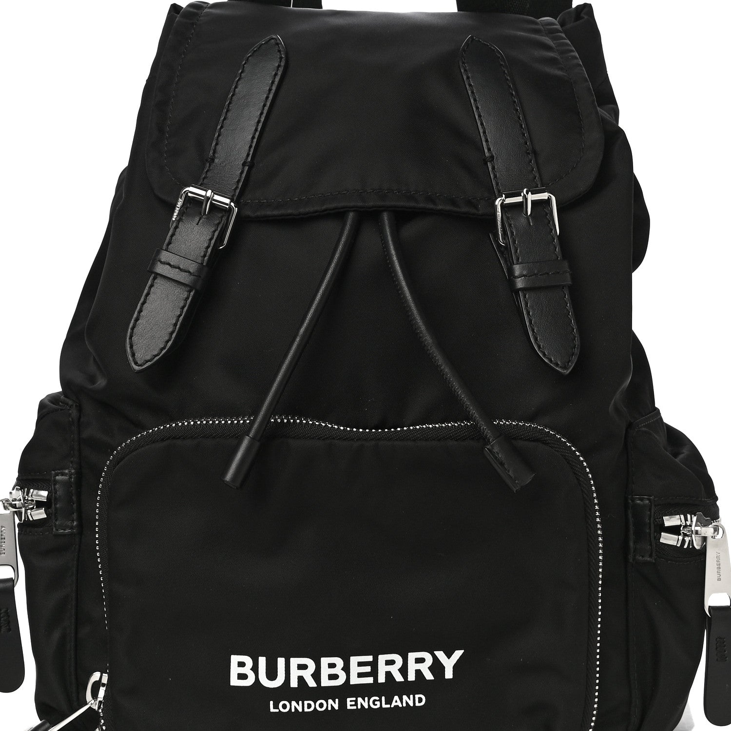 Burberry Nylon Logo Print Medium Rucksack Backpack Black 8 of 10