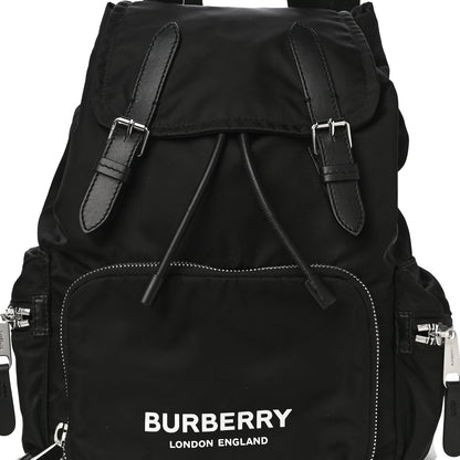 Burberry Nylon Logo Print Medium Rucksack Backpack Black 8 of 10