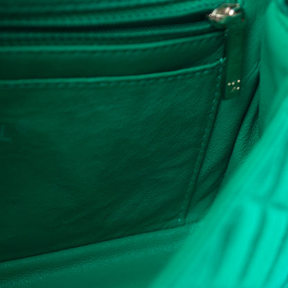 Chanel Jersey Quilted Mini Rectangular Flap Green 13 of 17