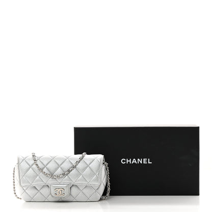 Chanel Metallic Lambskin Quilted Glasses Case With Chain Silver 11 of 11