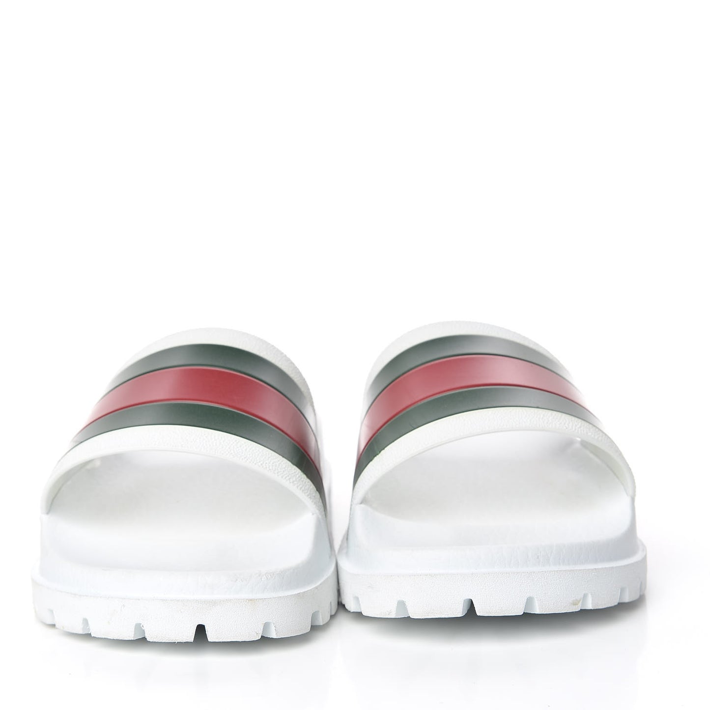 Rubber Web Mens Lug Sole Slide Sandals 6 Great White Green Red