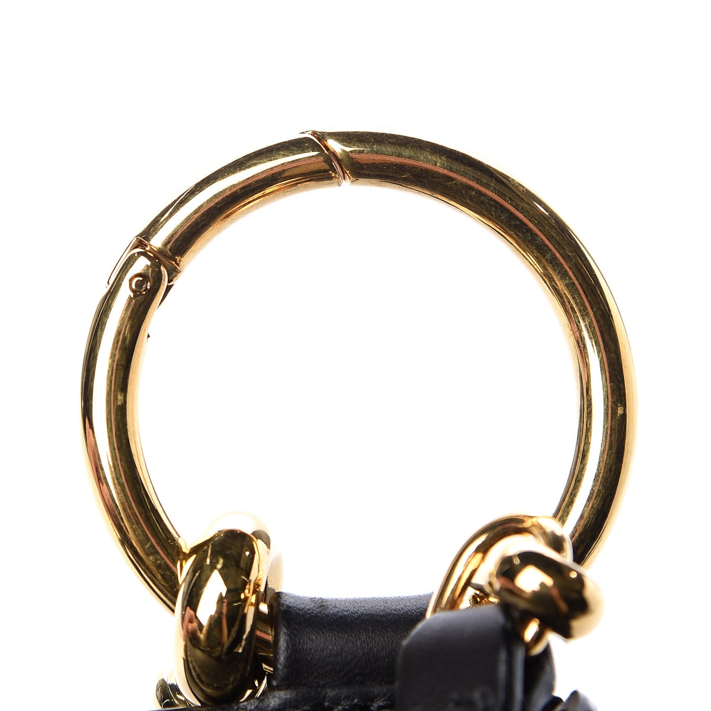 Calfskin Large Bridle Saddle Bag Black