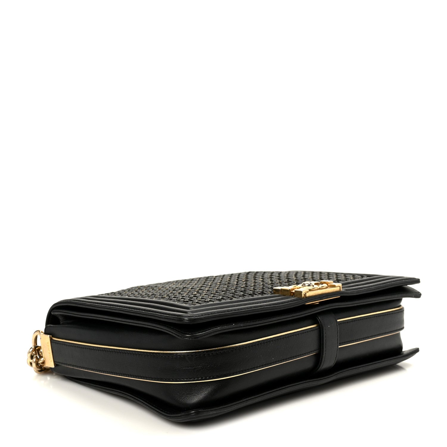 Chanel Braided Sheepskin Large Boy Reverso Flap Black 4 of 10