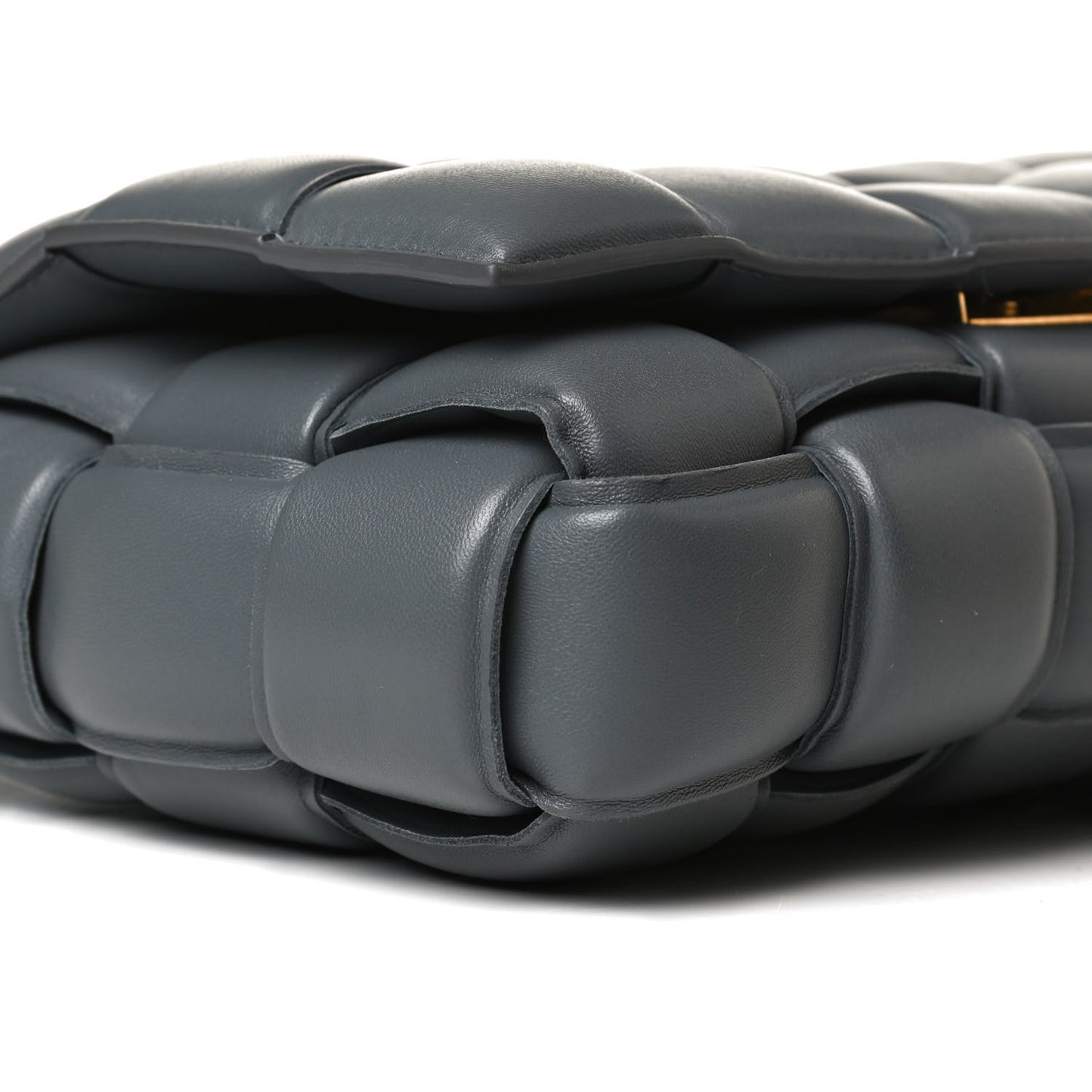 Nappa Maxi Intreccio Padded Cassette Crossbody Bag Thunder