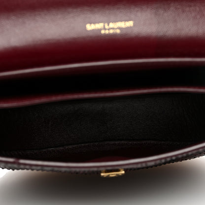 Saint Laurent Snakeskin Small Kaia Satchel Burgundy 5 of 8