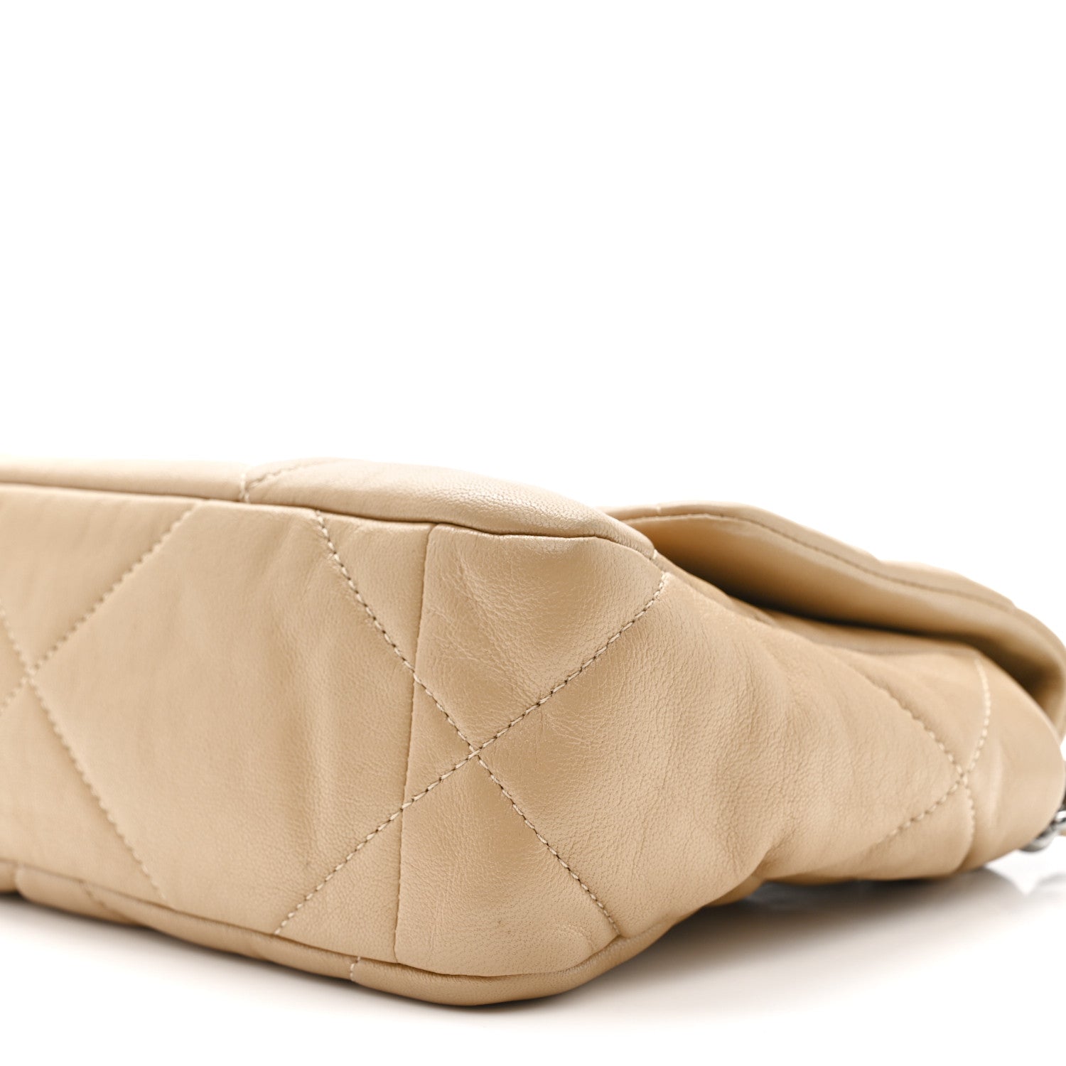 Chanel Goatskin Quilted Medium Chanel 19 Flap Dark Beige 10 of 10