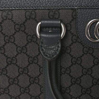 Gucci GG Supreme Monogram Textured Dollar Calfskin Medium Ophidia Tote Grey Black Graphite Grey 10 of 11