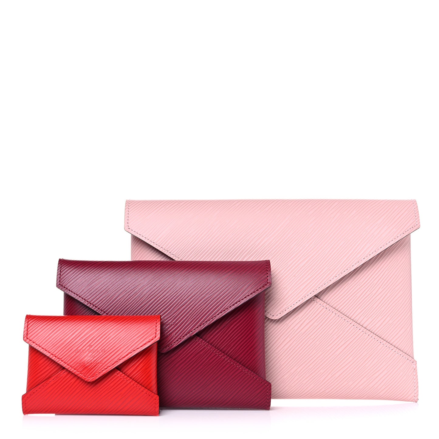 Epi Kirigami Pochette Set Rose Ballerine Fuchsia Coquelicot