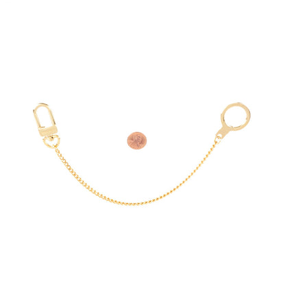 Louis Vuitton Metal Pochette Extender Key Ring Chain Gold 2 of 3