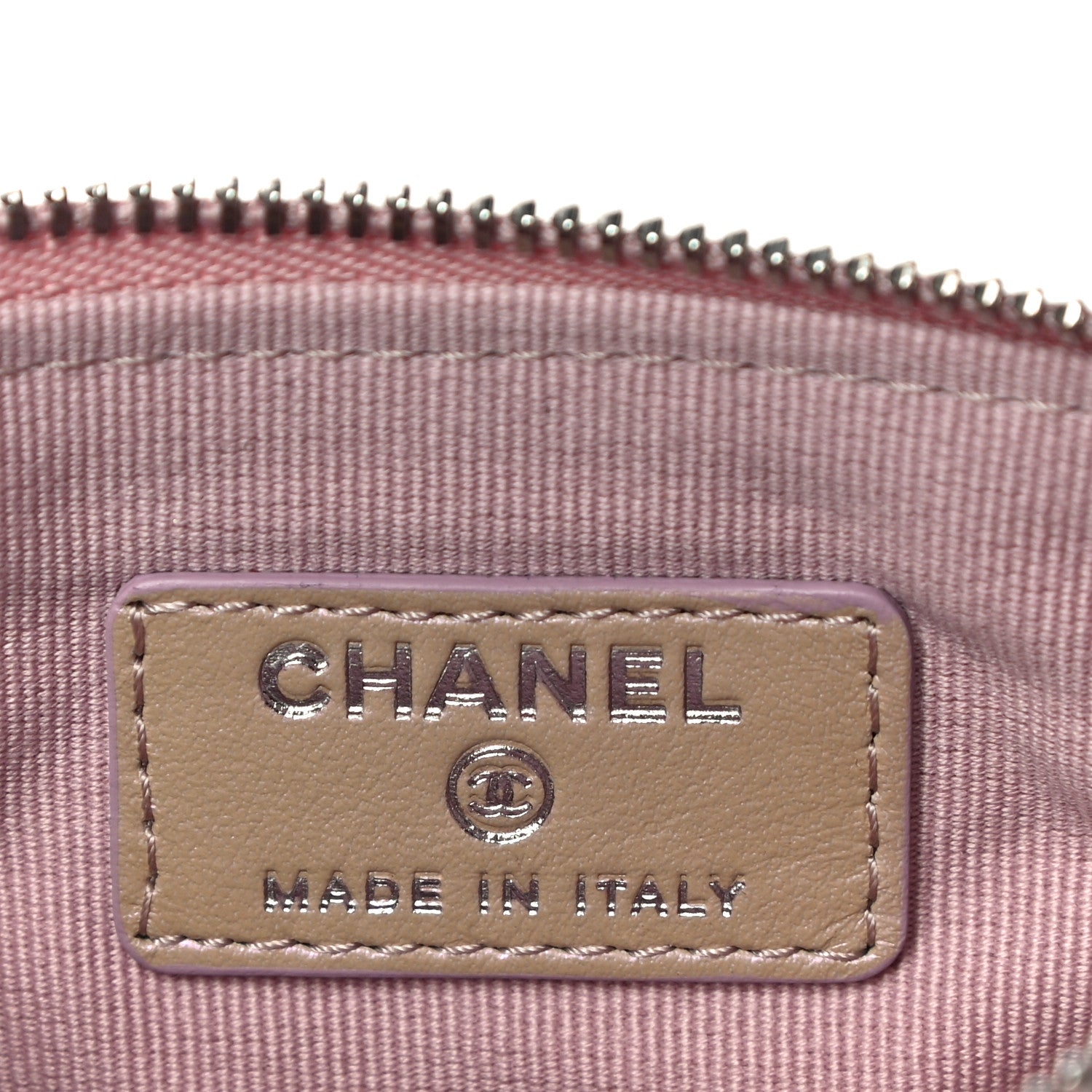 Chanel Iridescent Calfskin Quilted Small Cosmetic Case Pink 6 of 11