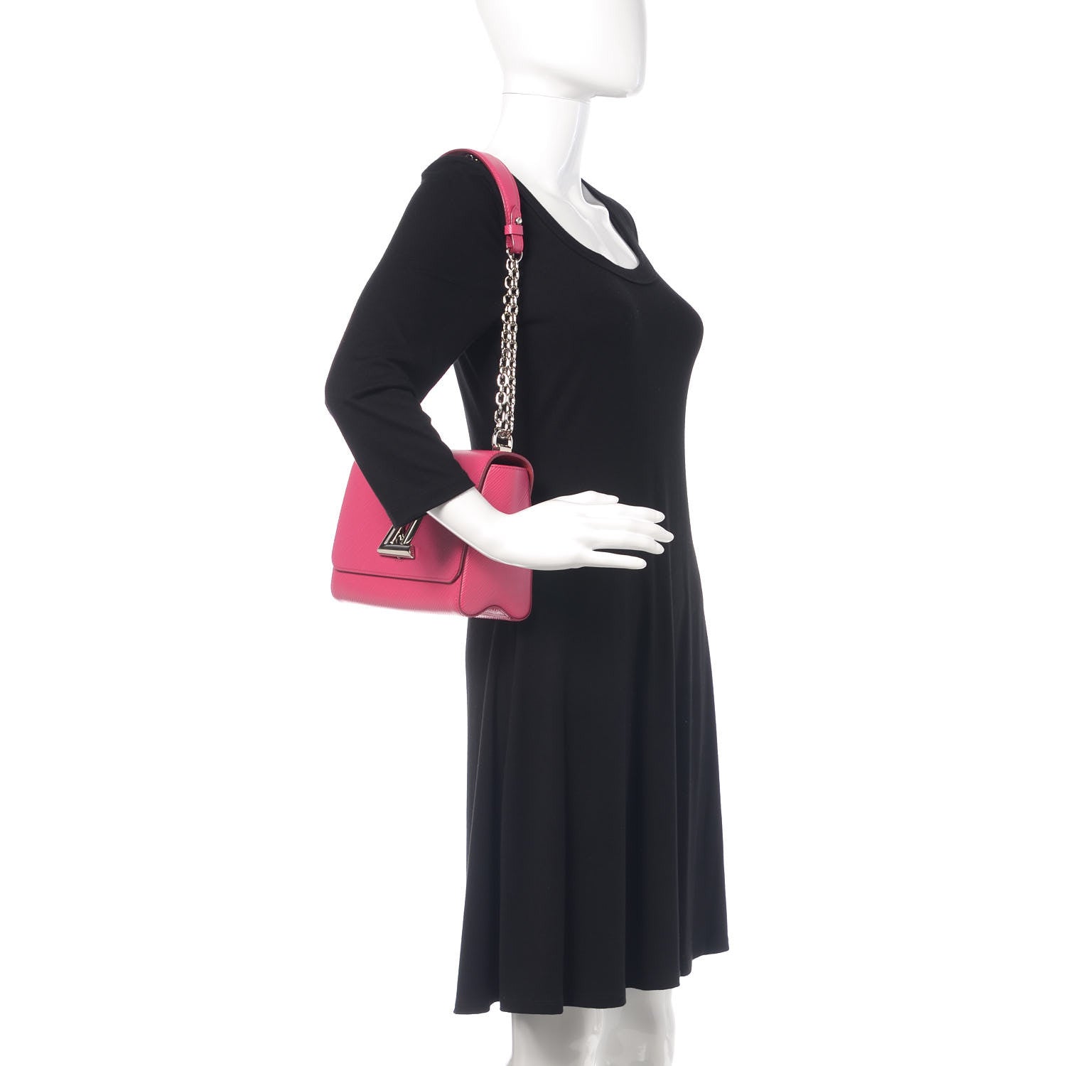 Louis Vuitton Epi Twist Shoulder Bag MM Hot Pink 2 of 9