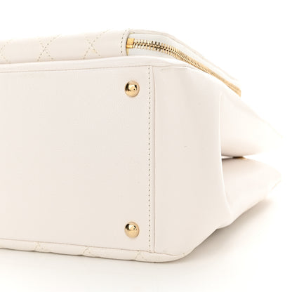 Chanel Caviar Quilted Small Business Affinity Shopping Bag White 10 of 13