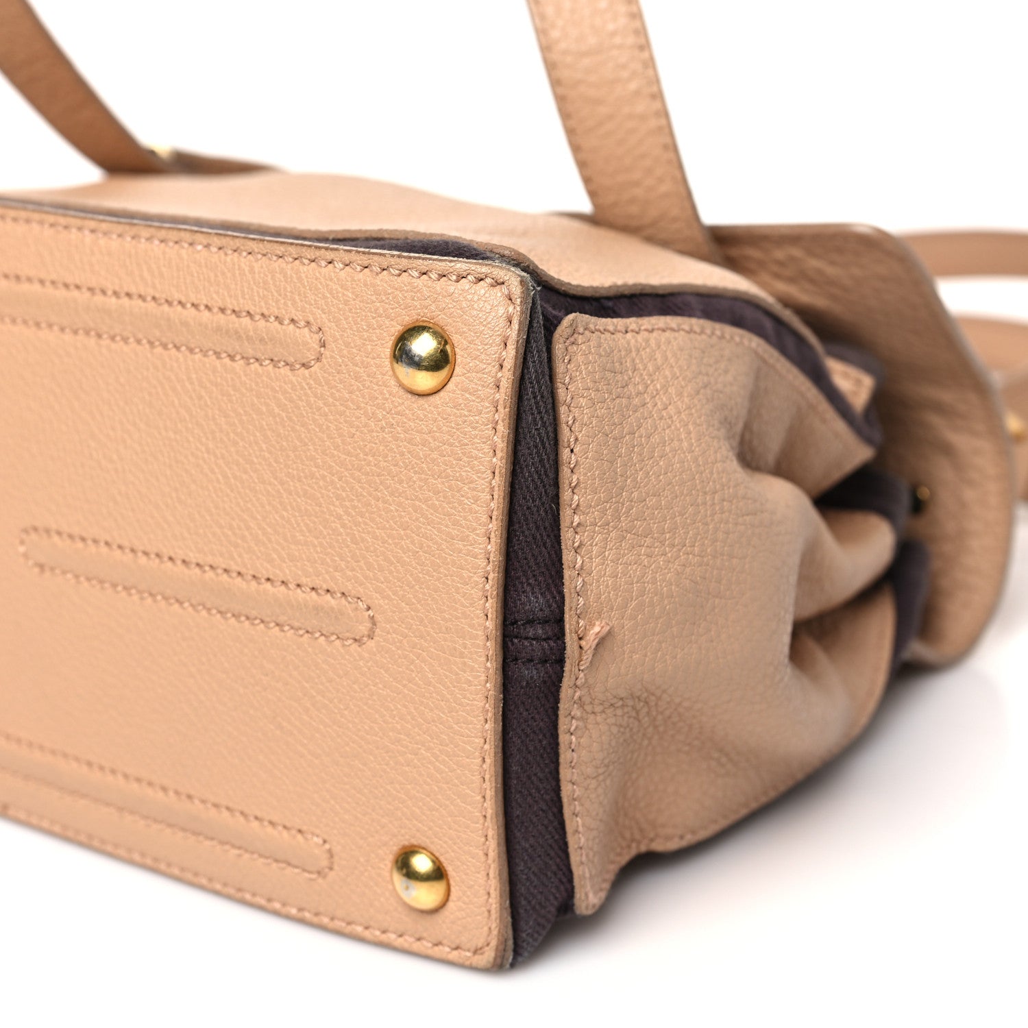 Saint Laurent Calfskin Canvas Small Muse Two Beige 10 of 15