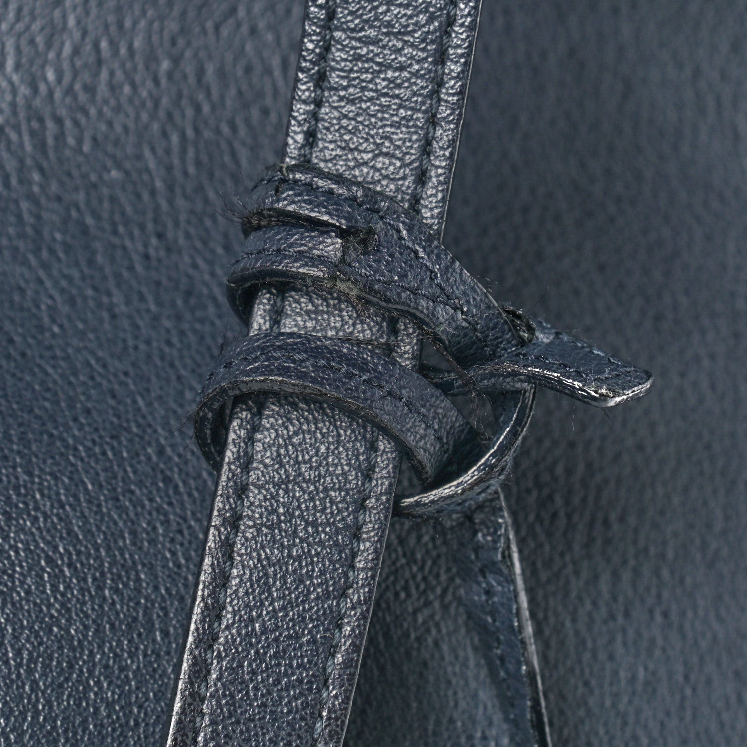 Saint Laurent Calfskin Large Shopping Tote Deep Marine 20 of 20