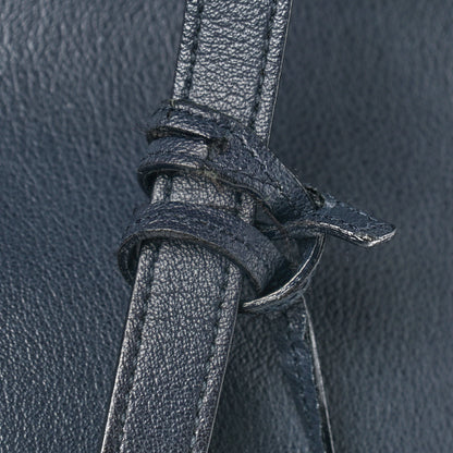 Saint Laurent Calfskin Large Shopping Tote Deep Marine 20 of 20