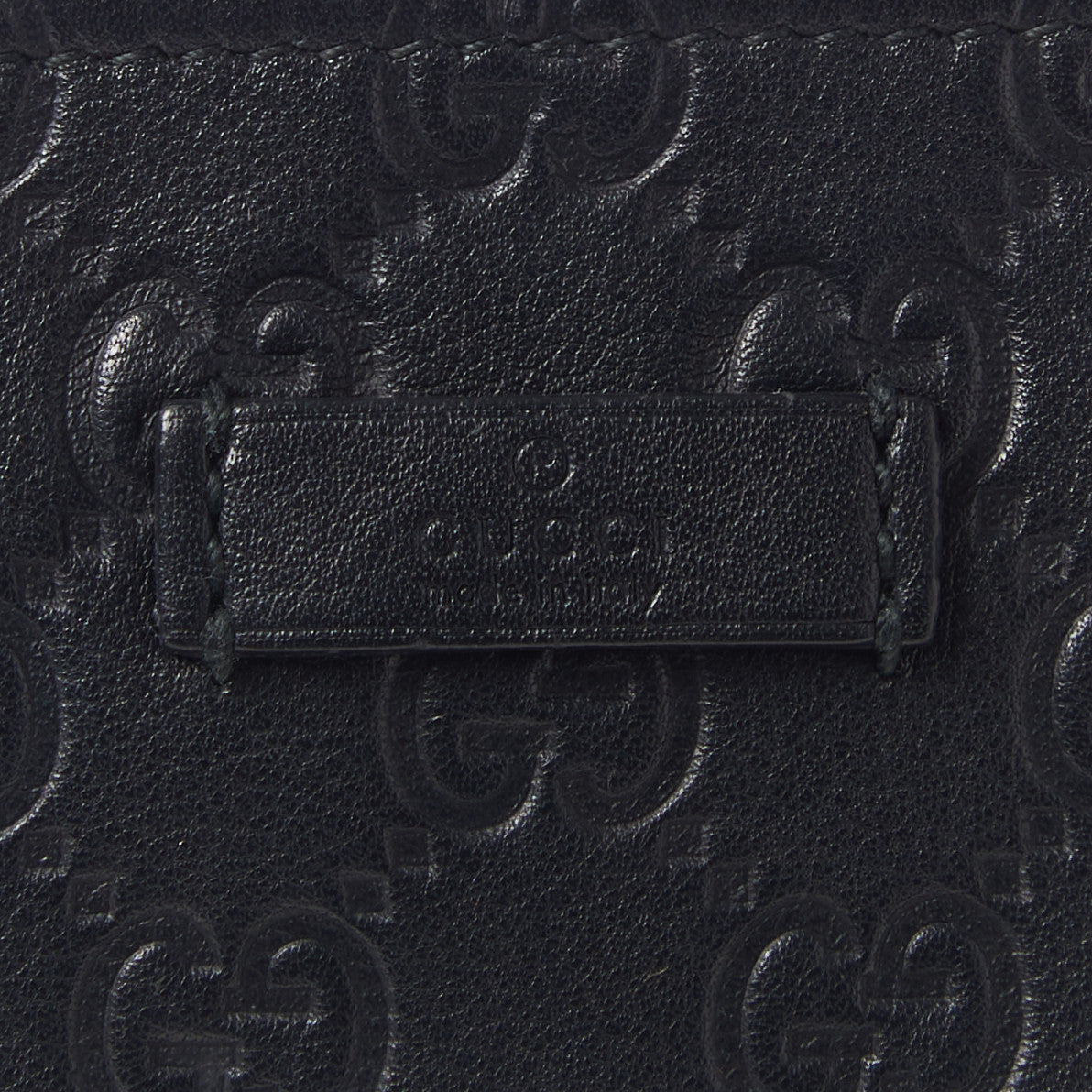 Gucci Guccissima Medium Flat Messenger Bag Black 8 of 10