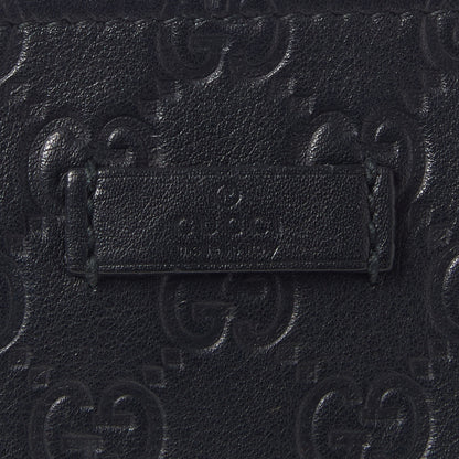 Gucci Guccissima Medium Flat Messenger Bag Black 8 of 10