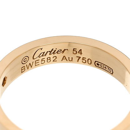 Cartier 18K Yellow Gold Diamond 4mm LOVE Wedding Band Ring 54 6.75 4 of 4