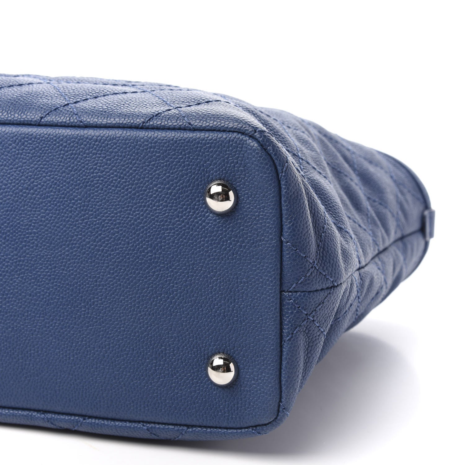 Chanel Grained Calfskin Quilted Small Daily Tote Blue 8 of 11