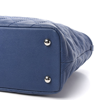 Chanel Grained Calfskin Quilted Small Daily Tote Blue 8 of 11