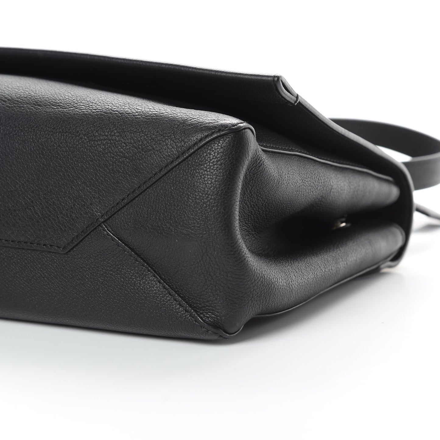 Soft Calfskin Lockme II Top Handle Black
