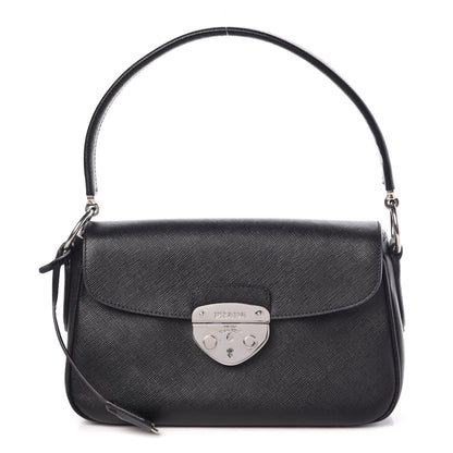 Prada Saffiano Lux Small Shoulder Bag Black 1 of 11