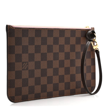 Louis Vuitton Damier Ebene Neverfull MM GM Pochette Rose Ballerine 3 of 6