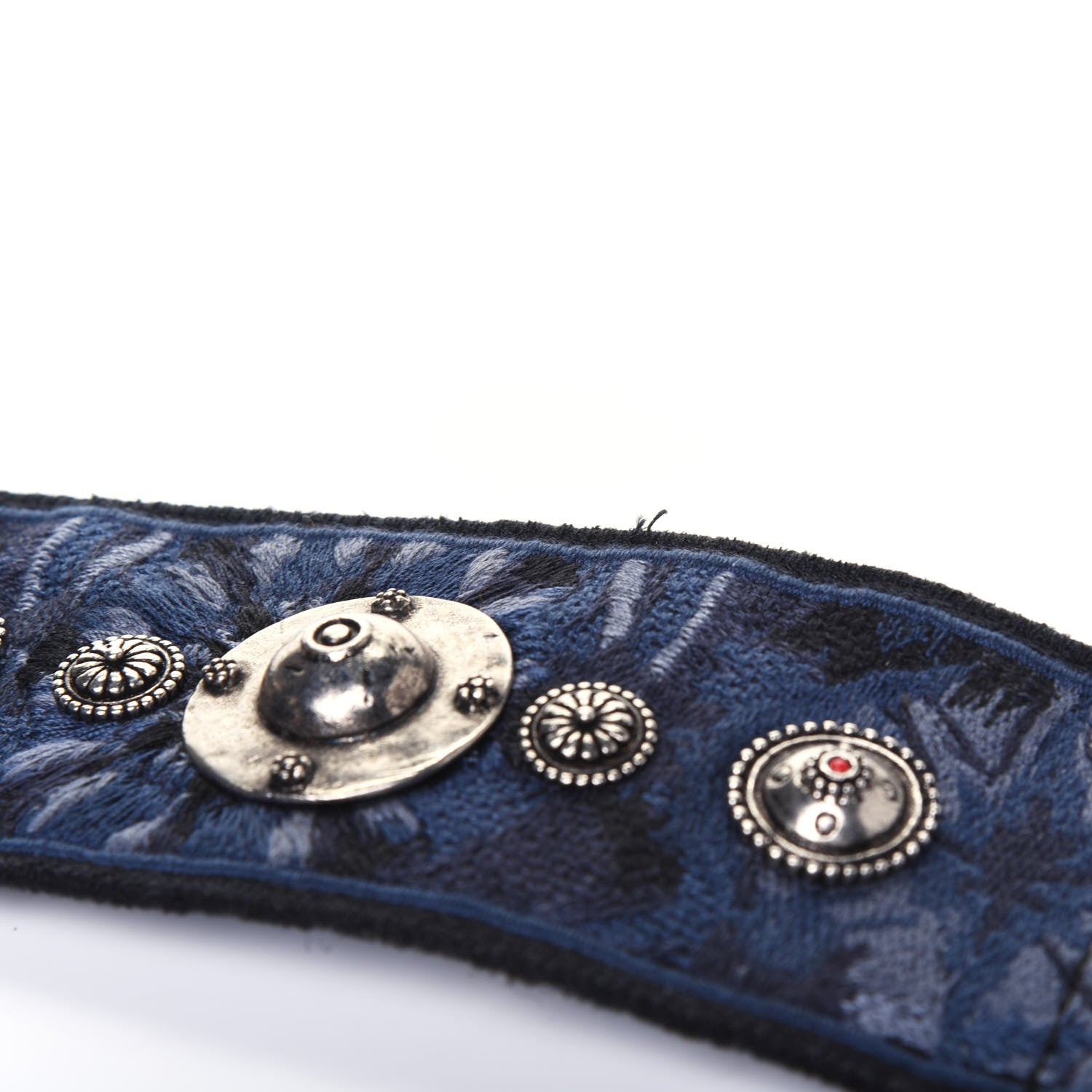Christian Dior Canvas Embroidered Studded KaleiDiorscopic Adjustable Shoulder Strap Blue 7 of 7