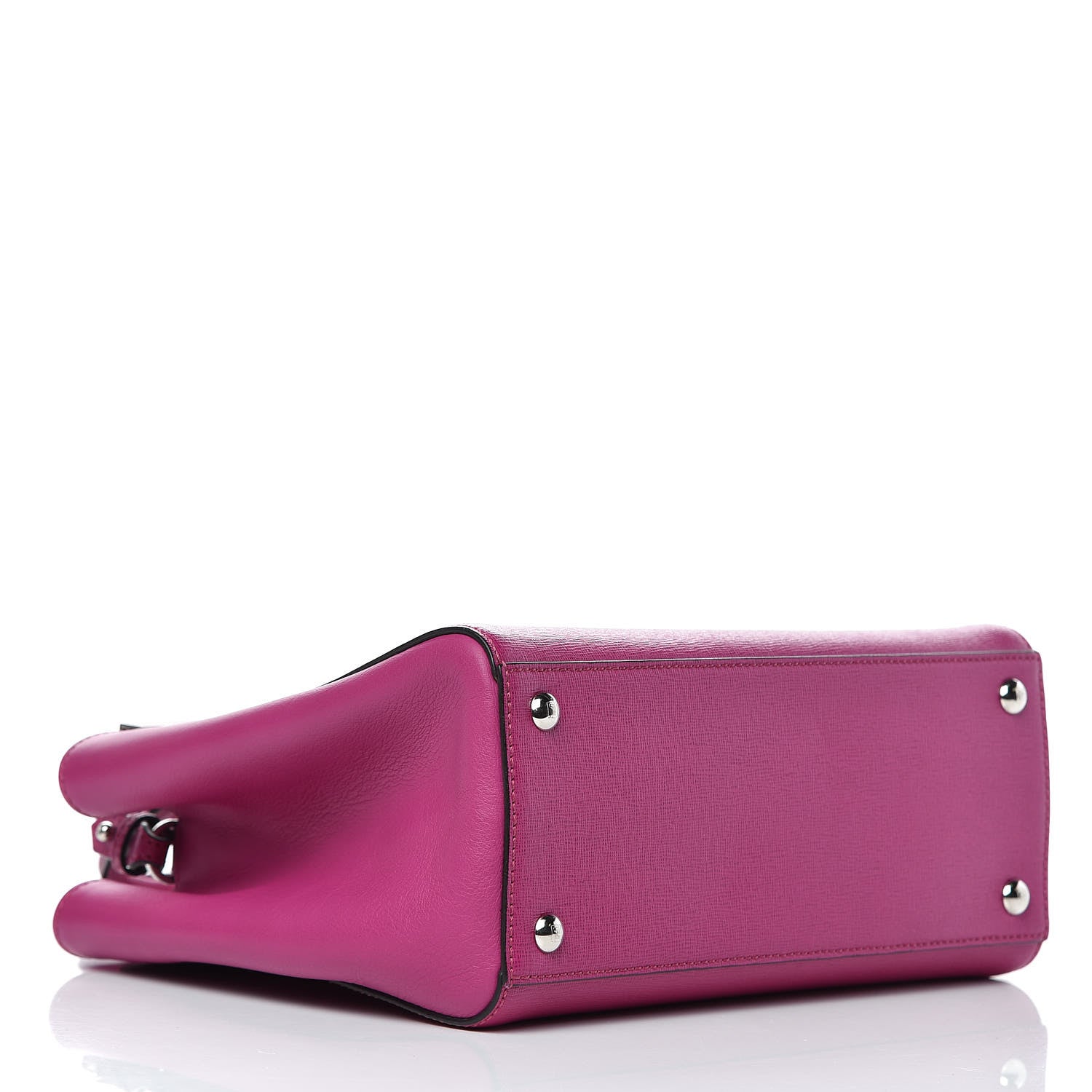 Fendi Vitello Elite Petite 2Jours Tote Magenta 4 of 11