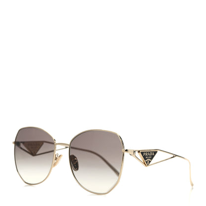 Prada Metal Symbole Triangle Logo Sunglasses SPR57Y Smoky Grey 1 of 9