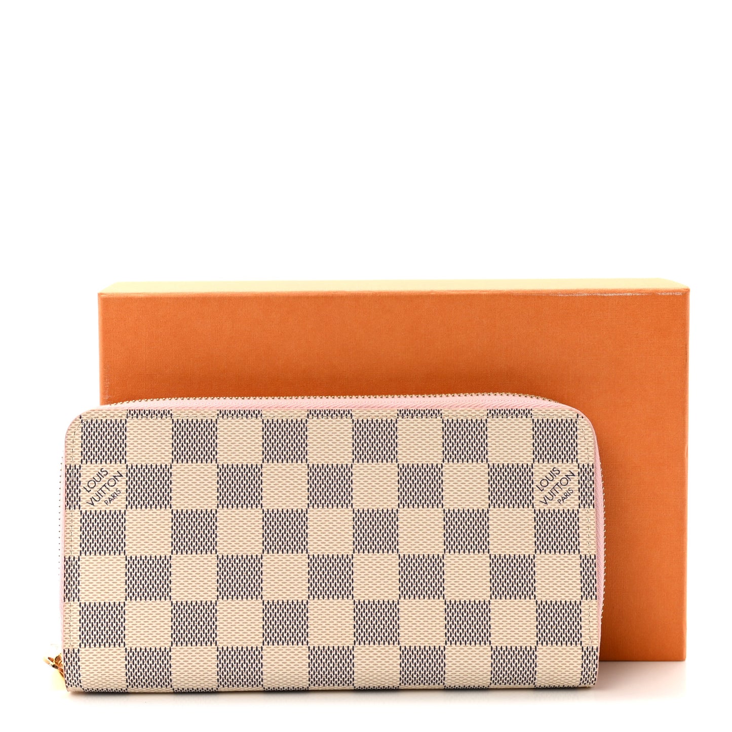 Damier Azur Zippy Wallet Rose Ballerine
