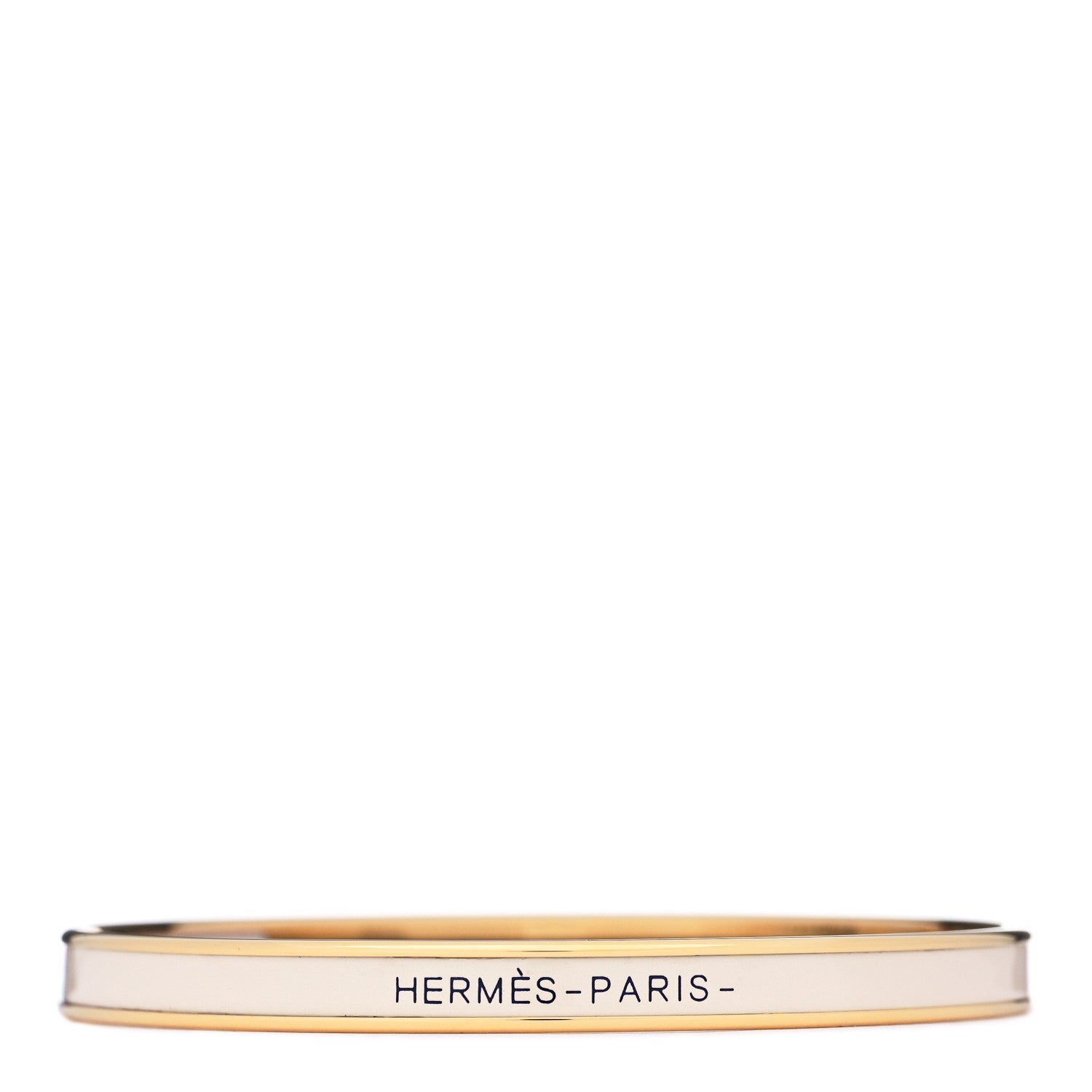 Hermes Enamel Printed Extra Narrow Bracelet 65 White 1 of 6