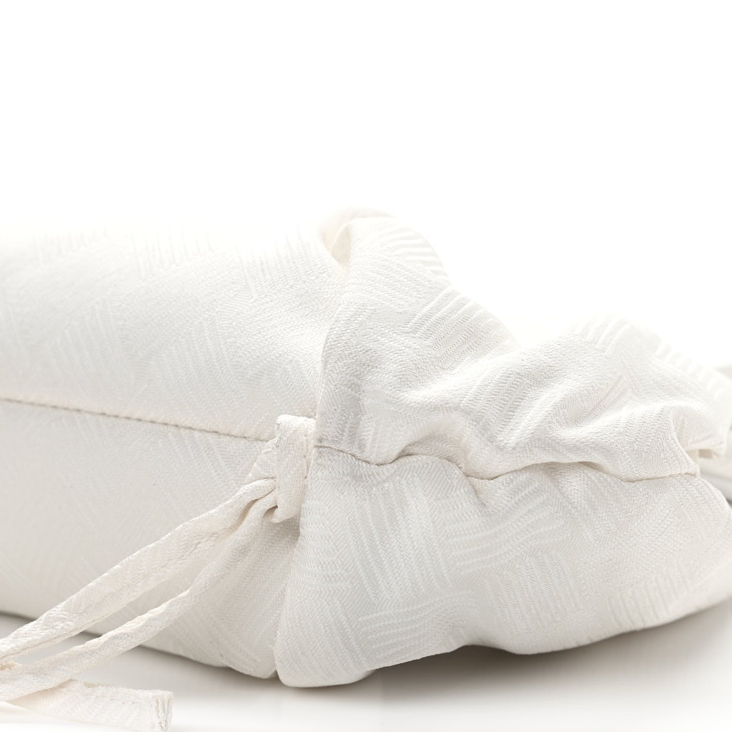 Nylon Jacquard Small The Point Triangle Bag Chalk