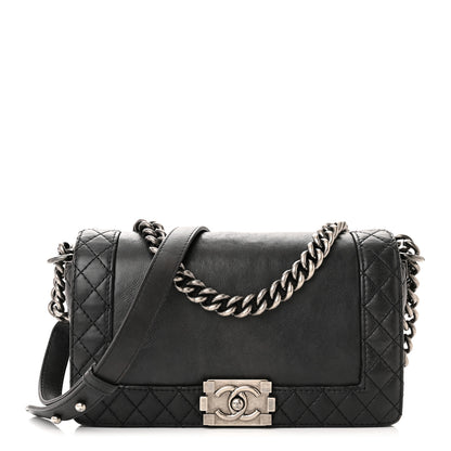 Chanel Calfskin Medium Boy Reverso Flap Black 1 of 10