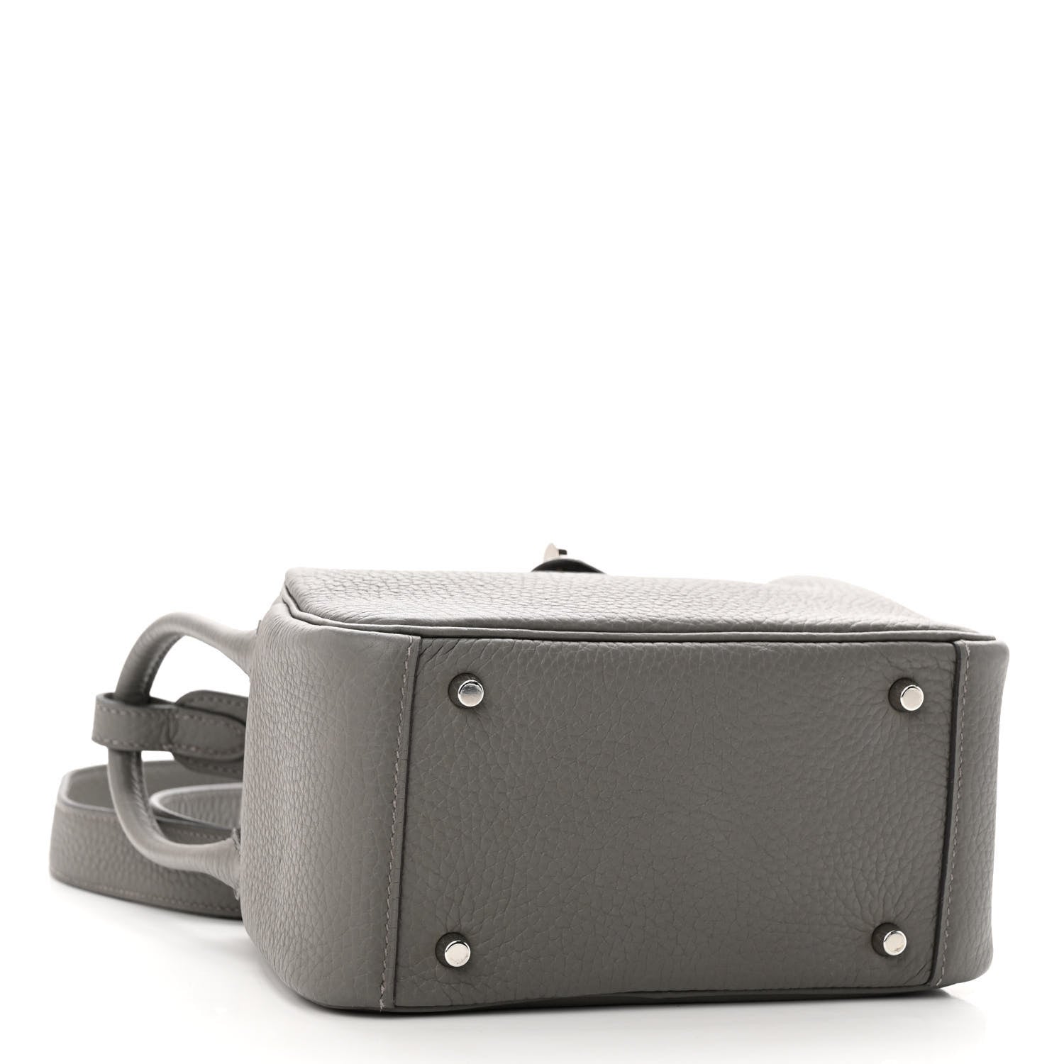 Hermes Taurillon Clemence Mini Lindy 20 Gris Meyer 4 of 10