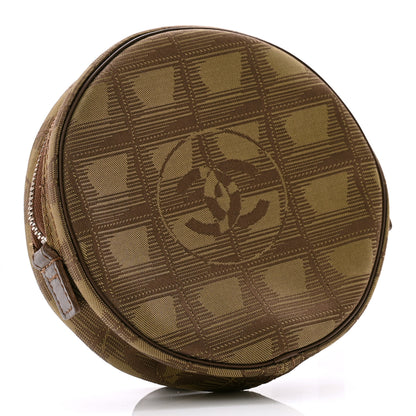 Chanel Nylon Travel Round Pouch Brown 3 of 9