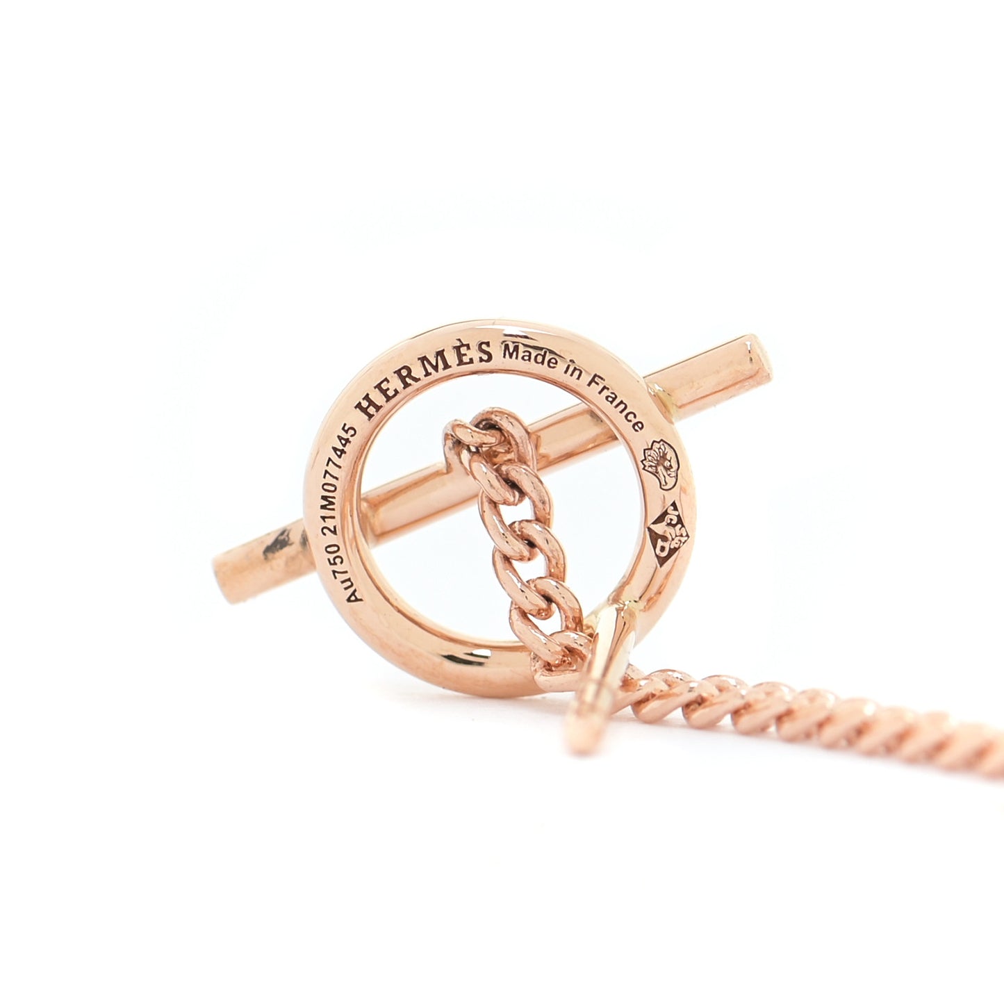 18K Rose Gold Echappee Asymmetric Earrings