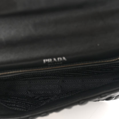 Prada Nappa Gaufre Small Chain Flap Shoulder Bag Black 5 of 9